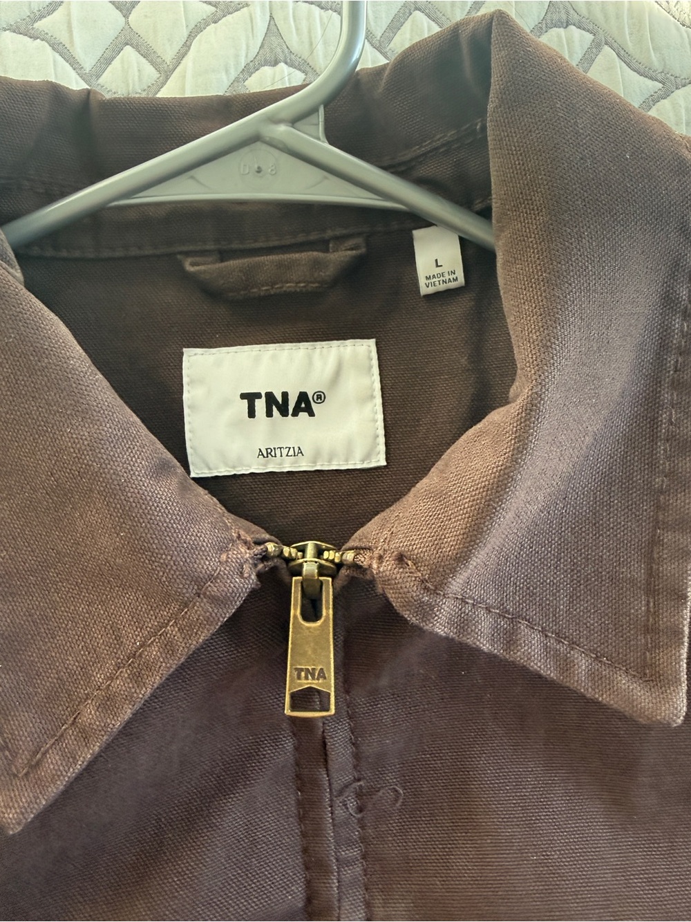ARITZIA TNA Brown Zip-Front Bomber Jacket - Picture 4 of 7